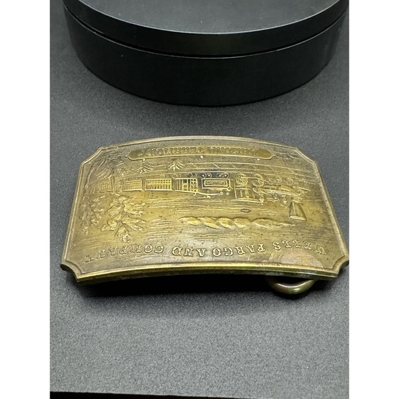 Wells Fargo And Company Brass Belt Buckle - Vintage Tiffany New York Arizona Ter main image 8